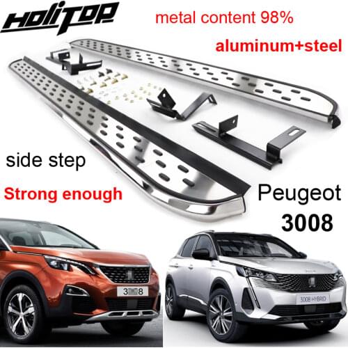New running board side step pedals For Peugeot new 3008 2017-2020,very popular style in China,supplied by ISO9001 great factory