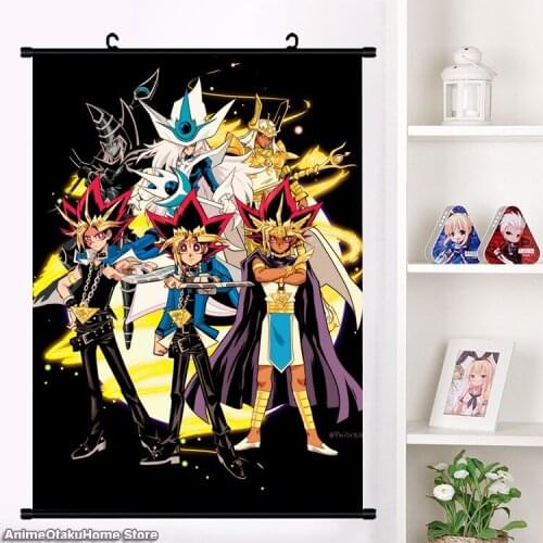 NEW Anime Manga Yu-Gi-Oh! Yugi Muto ATEM Duel Pharaoh HD Wall Scroll Painting Hang Poster Home Decor Collectible Art Gifts