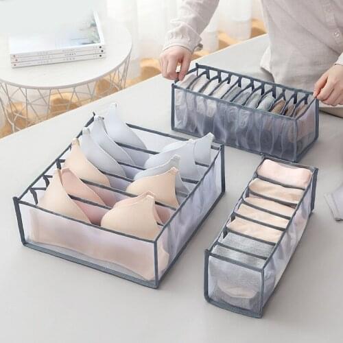 Underwear Organizer Storage Box Bra Tie Scarf Sock Separated Box Foldable Organizer Drawer Separators Wardrobe Closet Organizer