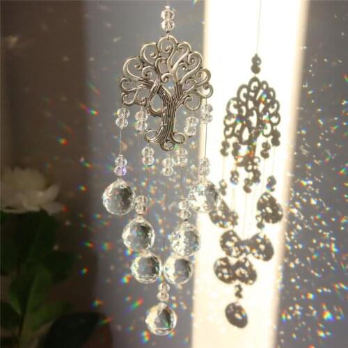 Crystal Suncatcher Pendant Hanging Prism Ornament Fot Outdoor Crystal Lighting Ball DIY Tree Pendant Home Garden Car Decoration