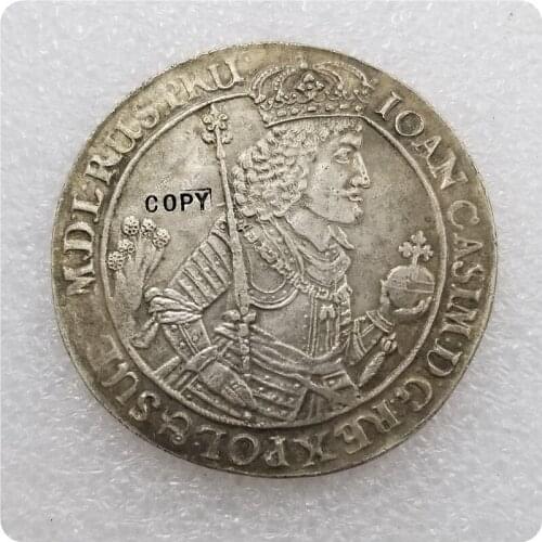 Poland - double THALER 1650 JOAN II CASIMIR Danzig COIN COPY