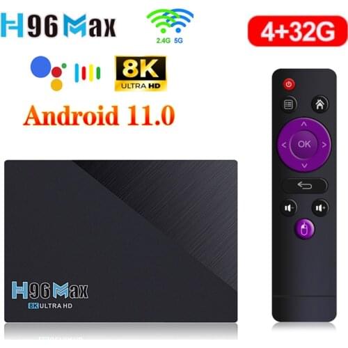 H96 MAX RK3566 Smart TV Box Android 11 RAM Wifi 2.4G&5.8G 32G Support 1080p 8K 24fps Google Play Youtube H96Max Media Player