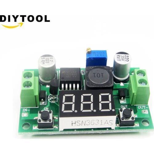 LM2596 DC 4.0~40 to 1.25-37V Adjustable Step-Down Power Module + LED Voltmeter DC/DC