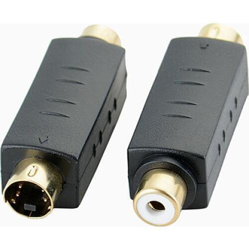 Common 4 PIN S-VIDEO Male To TV RCA AV Female Plug Cable M To F Pin S Video Adapter