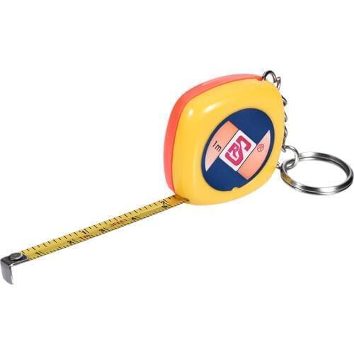 Uxcell 1Pcs Tape Measure 1 Meter 3 Feet Retractable Metric Plastic Round Case for Construction Home Use DIY Measurements