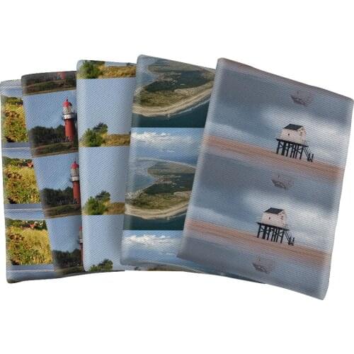 Vlieland Style Printed Twill Polyester Fabric for DIY Bag Earing Hair Bow Center Making 50*145cm