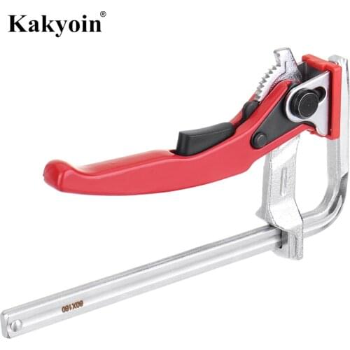 For MFT Clamp Heavy Duty Steel Ratcheting F Clamp Bar Quick Release For MFT Guide Rail System Woodwork 300KG Clamping Pressure