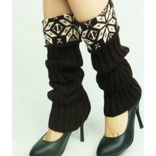New Winter thick Snow piles cuffs Bohemian Leggings boots multicolor Woman leg warmer long stockings Christmas