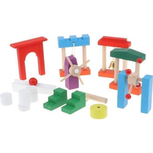 10 set Wooden Dominos Blocks Set, Kids Game Educational Play Building Toy, Domino Tile Racing Games Gift - Roadblock