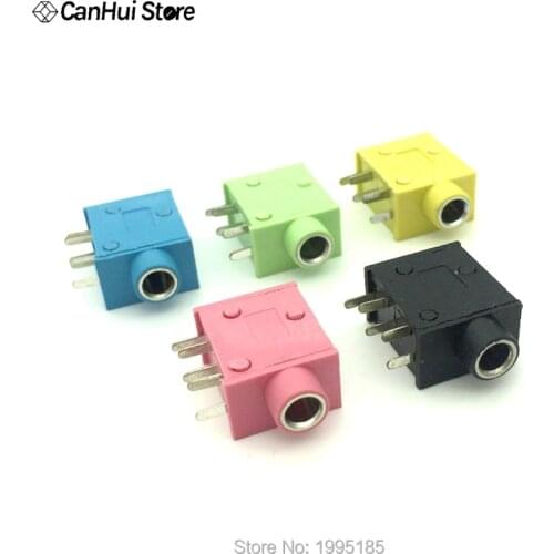 10Pcs PJ215 PJ325 3.5mm PJ-215 Five colours Stereo Headphone Connector Adapter Power Plug Audio Video Jack Socket Plug Hot