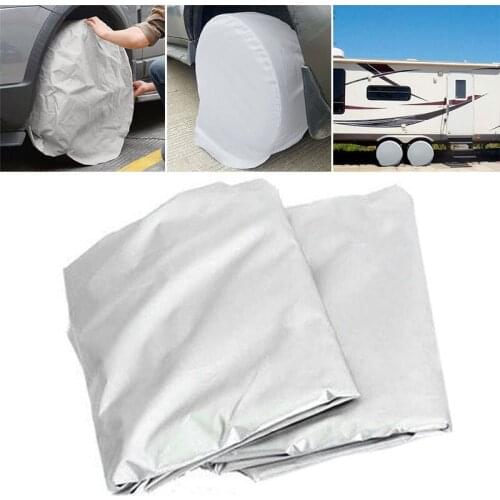 2pcs 27-29 Inch Waterproof Car Wheel Wheel Protective Cover Tire Sun Protector For RV Auto Car Camper Universal Car Tire Covers