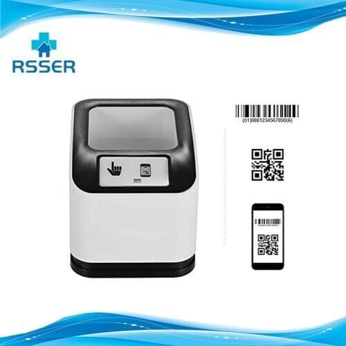 2D/1D Barcode Scanner Screen CMOS Desktop Barcode Reader USB RS232 Bar Code Scanner for Retail Supermarket QR Payment Scanning