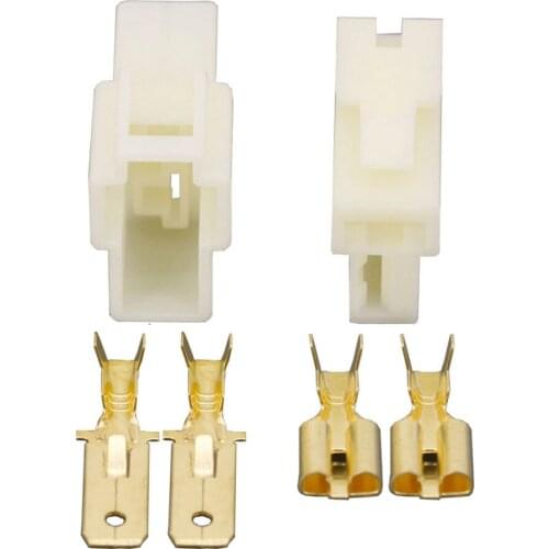 5 sets All New 2 Pin/way DJ7022-6.3-11/21 Electrical Wire Connectors Plug Male and female Automobile Connector 2P