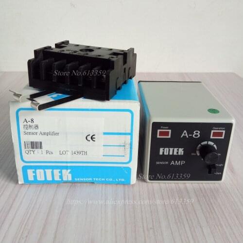 A-8 FOTEK Sensor Amplifier Controller AMPLIFIER SEPARATED TYPE PHOTO SENSOR 100% New & Original