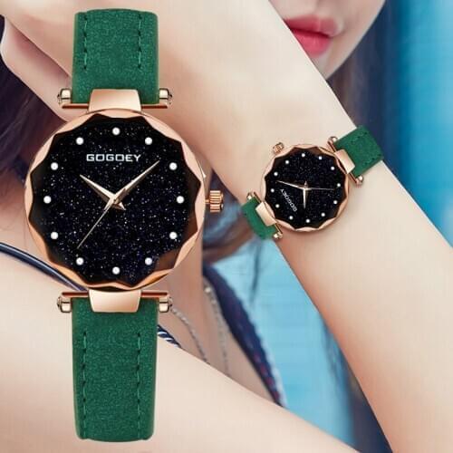 New Fashion Gogoey Brand Rose Gold Leather Watches Women ladies casual dress quartz wristwatch reloj mujer erkek kol saati reloj