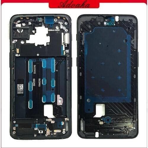 For Oneplus 6T Middle Frame Plate Bezel Housing Cover with side key For OnePlus 1+6T Bezel Plate Cover For Oneplus 6T Case