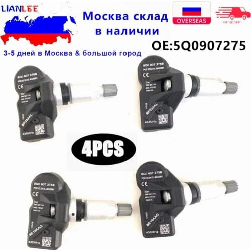 4Pcs Car Tire Pressure Monitor Sensor TPMS 5Q0907275B 5Q0907275 For Audi A3 Q7 Q5 A4 A5 VW Arteon Teramont Passat Phaeton Phideo