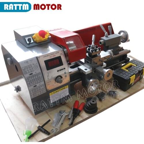 【DE 】 Home Metal Lathe CD-180D small ball machine mini machine tool teaching 300 x 180mm Metal lathe woodworking & 600W Spindle