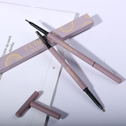 6 Colors Double-headed Ultra-fine Eyebrow Pen Natural Slender Waterproof And Sweat-proof Non-marking Long-lasting Cosmetic TSLM2