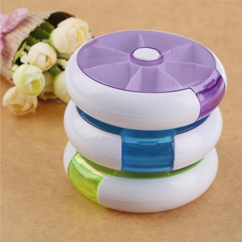1PCS/7 Days Healthy PP Medical Kit Portable Rotation Weekly Rotating Pillbox Travel Pill Case Medicine Box Drugs Pill Container