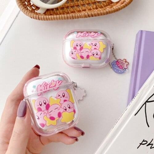 Japan pink cute dumpling box is suitable for Airpods Pro Fluor flash liquid fluorescent dynamic quicksand hard bag suitable for