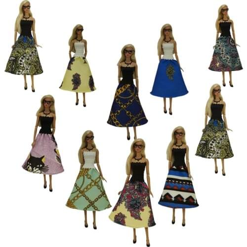 Fashion 1/6 BJD Doll Clothes For Barbie Dress Outfits Off Shoulder Princess Gown 11.5" Dollhouse Accessories Kids & Baby DIY Toy