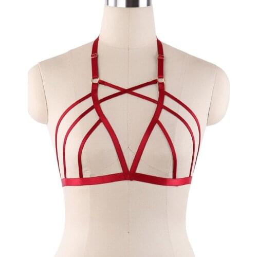 Body Cage Fashion Punk Harajuku red Body Garters underbust Bondage Cage Sculpting Harness Waist Belt Straps Suspenders Belt