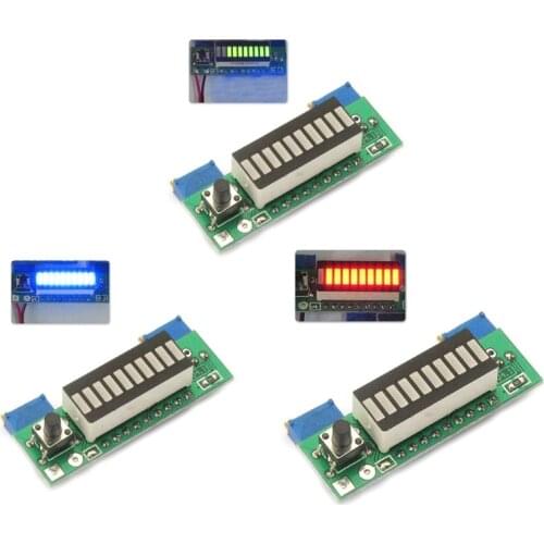 Diy Kits LM3914 3.7V Lithium Battery Capacity Indicator Module Tester LED Display Board