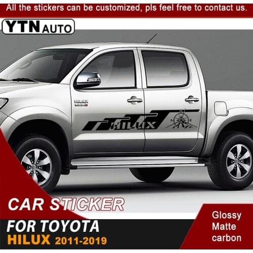 Car Decals Side Door Compass Adventure Graphic Vinyl Fit For Toyota Hilux 2015 2016 2017 2018 2019 Customized Cool Car Sticker