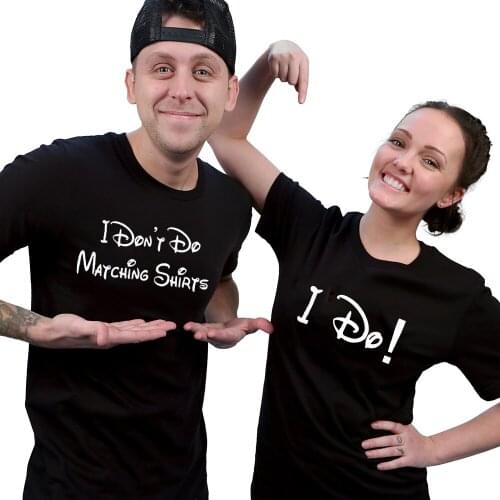 Husband Wife Outfits I Don't Do Matching I Do Funny Couples Shirts Matching Shirts for Couples Wedding Tees for Bride and Groom