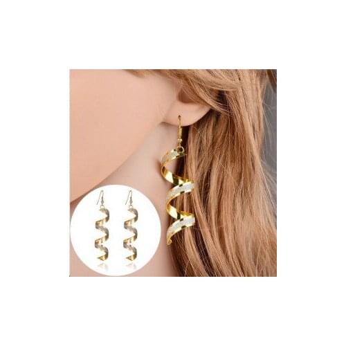 New Fashion European And American Temperament Frosted Spiral Cross Women Earrings For Party Wedding Jewelry Gift Hot Sale