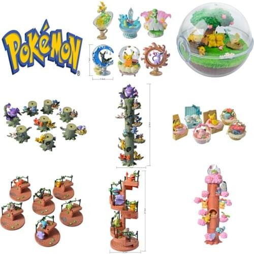 Original Box Genuine Pokémo Pikachu Assembly Model Children Adult ToyPokémon Cute Cartoon Animal Elf Bookshelf Office Decoration