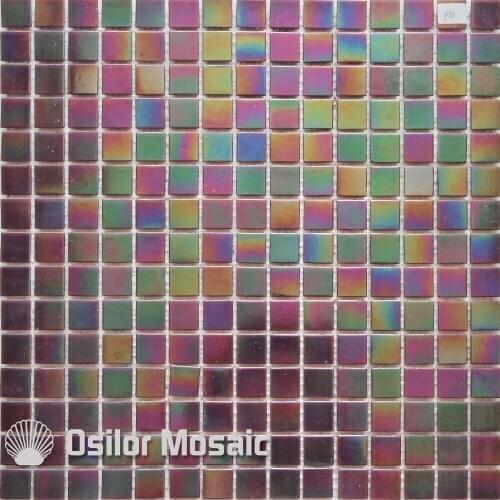Free shipping iridescent glass mosaic tile for bathroom and kitchen and outdoor wall tile floor tile