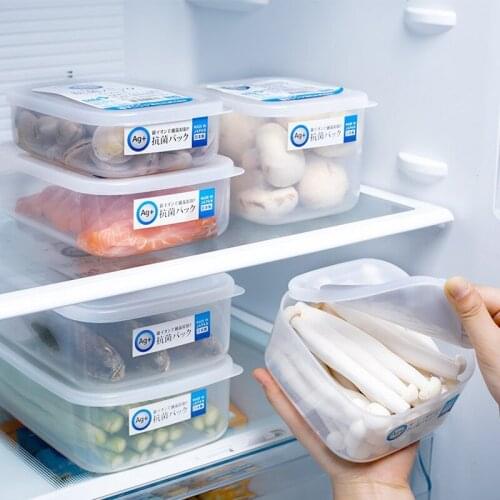 Plastic Food Fresh Storage Box Containers Kitchen Fridge Organizer Microwavable Bowl Fresh Keeping Lunch Box for School Office