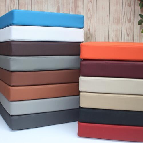 Synthetic Leather Cushion Comfortable Office Car Seat Cushion Thick Leather Cushion 5cm Thick Foam Cushion