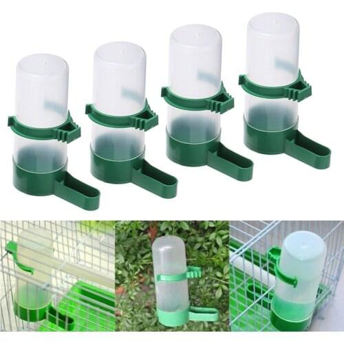 4Pcs Bird Drinker Feeders Pet Bird Cage Aviary Water Feeder For Pet Supplies Parrot Drinker Waterer Clips