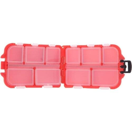 Fishing Tackle 10 Compartments Small Size Fishing Box for Fishing Hooks Swivels Beads