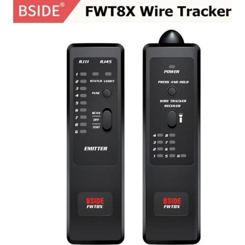 BSIDE FWT8X Network cable tracker detecteur RJ11/45 Lan Ethernet Phone wire tester Finder Telecom Tool electrified work 60V