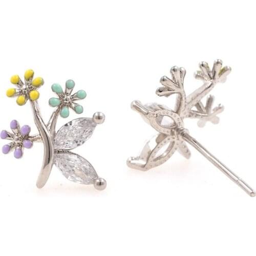 Micropavé CZ Bridal Earrings,Branch Earrings,Flower Earrings, Exquisite Jewelry Accessories