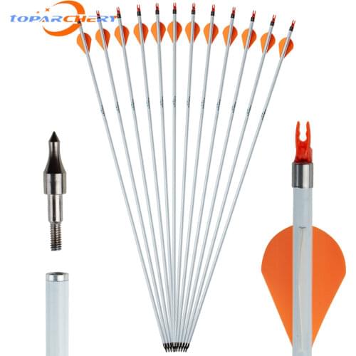 Carbon Arrows Spine 400 31.5inch Archery Mixed Carboon Arrows Outdoor Shooting Practice Arrows