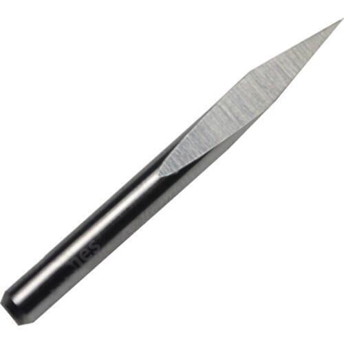 High Quality 2pcs 6mm Dia., 60 Angle, 0.3mm Tip, 3 Edge Carbide stone working Tools, Engraving Bits for CNC Router Machine