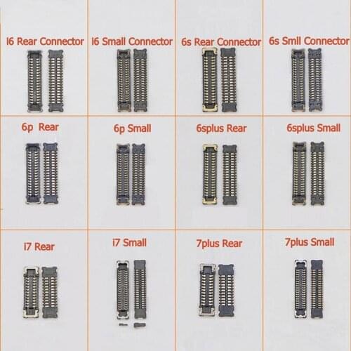 Rear back & Front Small Camera Flex Cable FPC Plug Connector On Motherboard Mainboard For iPhone 6s 6 7 Plus Replacement Parts