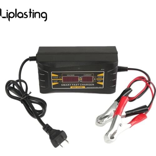 Liplasting Car Battery Charger 110V/220V To 12V 6A 10A Smart Fast Power Charging For Wet Dry Lead Acid Digital LED Display