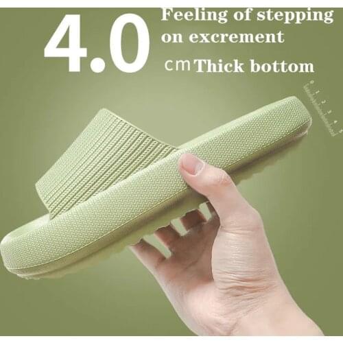 Ladies Thick-Soled Slippers Summer Beach EVA Soft-Soled Non-Slip Sandals Leisure Men And Women Indoor Bathroom Non-Slip Shoes
