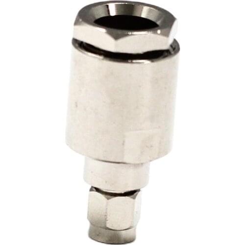 1pc RP SMA Male Plug RF Connector inner hole Clamp For RG8 RG213 LMR400 cable Straight Nickelplated Wholesale
