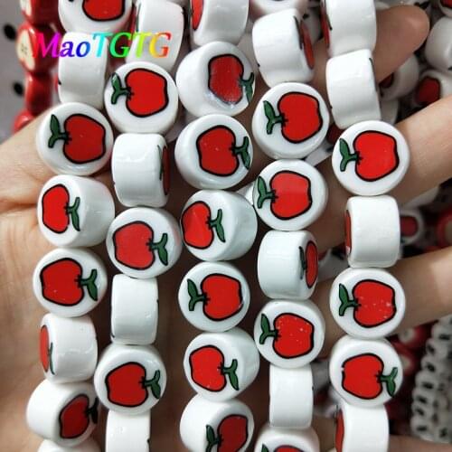 10pcs/lot White Ceramic Beads For Jewelry Making DIY Gift 10x15mm Handmade Porcelain Loose Spacer Ceramic Beads Wholesale
