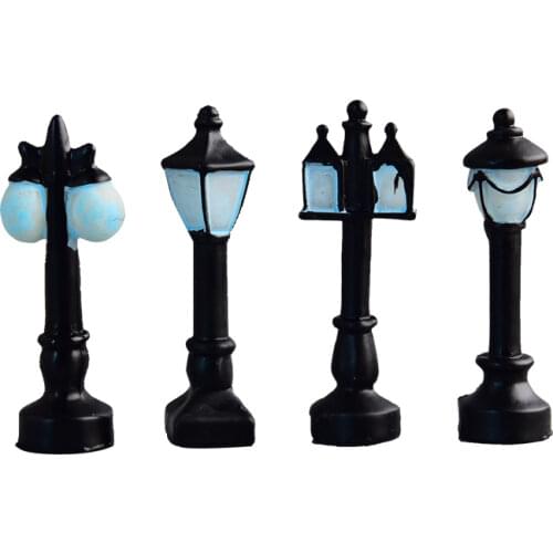 10pcs DIY Retro Model Garden Lamps HO Scale Model Layout Garden Lights Lamppost Landscape Light Model