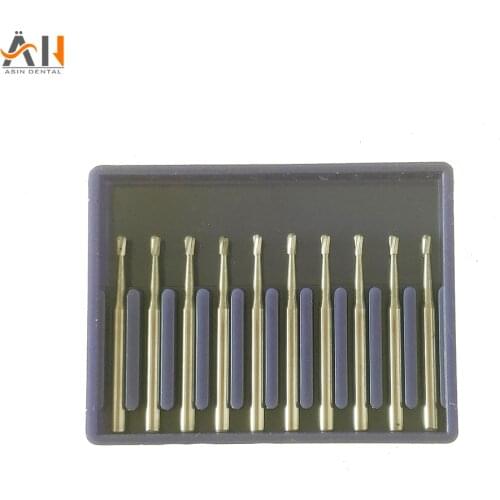 10pcs Dental Tungsten Steel Crown Metal Cutting Burs for High Speed Handpiece Dentist Tools Lab Equipment