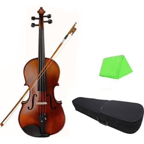 16inch Electric Viola EQ Spruce Wood Mapel Bridge Ebony Chinrest with Bow Cleaning Cloth Carry Box for Adults Children Beginner