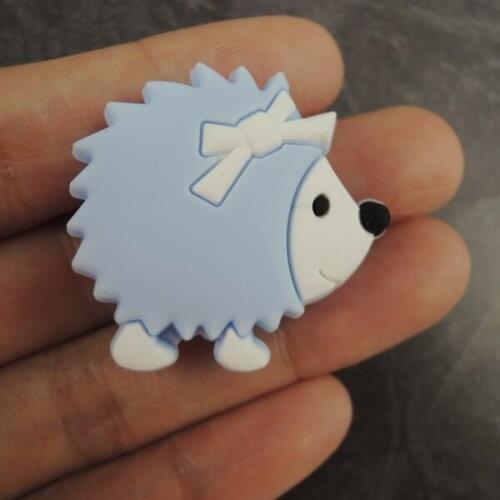 Moonpie 5pcs hedgehog silicone bead mix color 30x28mm diy jewelry wholesale lot bulk